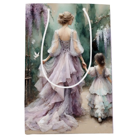 Birthday Watercolor Mittlere Geschenktüte (Vorderseite)