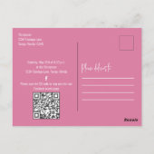 Birthday Watercolor Pink Flamingo Typografie Postkarte (Rückseite)