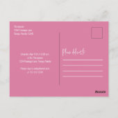 Birthday Watercolor Pink Let's Flamingle Postkarte (Rückseite)