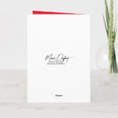 Birthday Watercolor Red Rose Bush Karte (Rückseite)