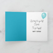 Birthday Watercolor Sea Turtle On Beach Karte (Innenseite)