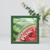 Birthday Watermelon Summer Picnic Einladung (Stehend Vorderseite)