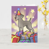 Birthday Weimaraner Karte (Gelbe Blume)
