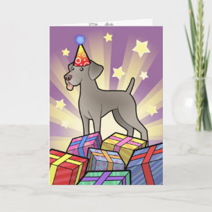 Birthday Weimaraner Karte