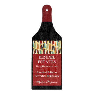Birthday Wein Flasche Glas Cutting Board Schneidebrett