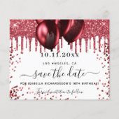 Birthday-Weißballons-Haushalt Save the Date Flyer (Vorne)