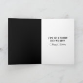 Birthday Weiße Lüster und Samen auf schwarz Karte (Innenseite)