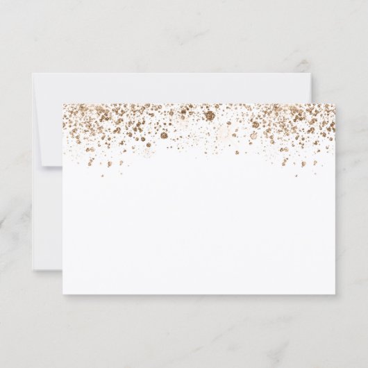 Birthday Weißgold Glitzer Staub Save the Date Ankündigung (Rückseite)