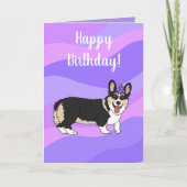 Birthday Welsh Corgi Karte (Vorderseite)