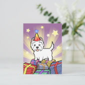 Birthday West Highland White Terrier Postkarte (Stehend Vorderseite)