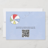 Birthday Whimsical Pool Party Swimsuits QR Code Einladung (Rückseite)