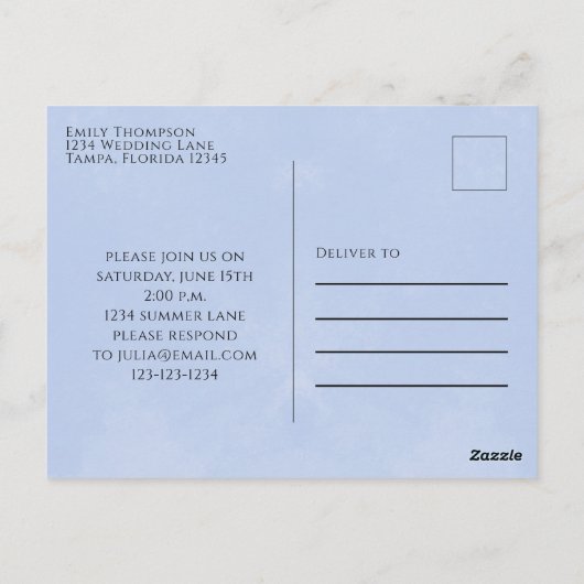 Birthday Whimsical Summer Pool Party Fun Swimsuits Postkarte (Rückseite)