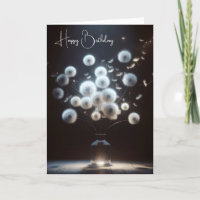 Birthday White Fluffy Dandela