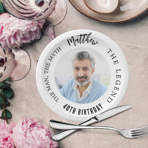 Birthday White Foto Man Mythos Legende Pappteller