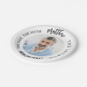 Birthday White Foto Man Mythos Legende Pappteller (Schrägansicht)