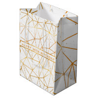Birthday white gold geometric modern