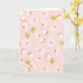 Birthday White Watercolor Daisies Karte (Gelbe Blume)