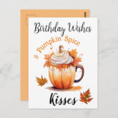Birthday Wings & Pumpkin Spice Kisses Postkarte (Vorne/Hinten)