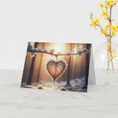 Birthday Winter Herzstück Leaf im Wald Karte (Gelbe Blume)