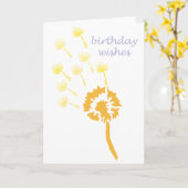 Birthday Wises Karte (Gelbe Blume)