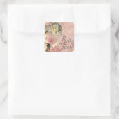 Birthday Wises Quadratischer Aufkleber (Tasche)