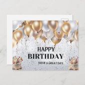 BIRTHDAY WISH CARD POSTKARTE (Vorne/Hinten)