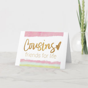 BIRTHDAY WISH "COUSIN" & "BEST FRIEND" CARD KARTE