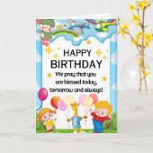 BIRTHDAY WISH KIDS CARD KARTE (Gelbe Blume)
