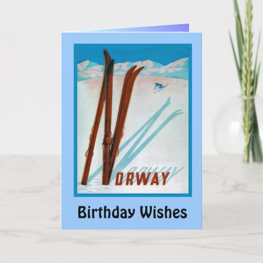 Birthday Wish, Norwegen Karte (Vorderseite)