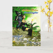 Birthday wishes for a Granddaughter from a fairy Karte (Gelbe Blume)