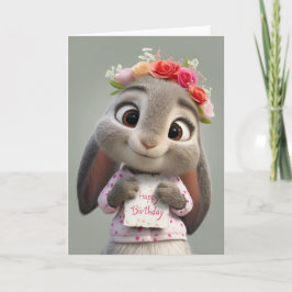 Birthday Wishes from the Sweetest Little Bun Karte