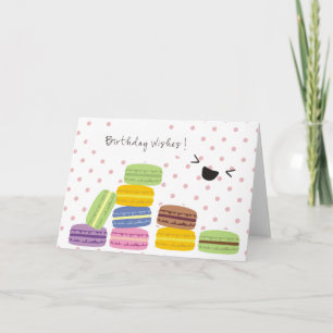 Birthday Wishes - Macarons Design Karte