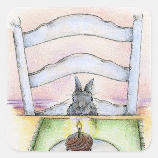 BIRTHDAY WISHES QUADRATISCHER AUFKLEBER