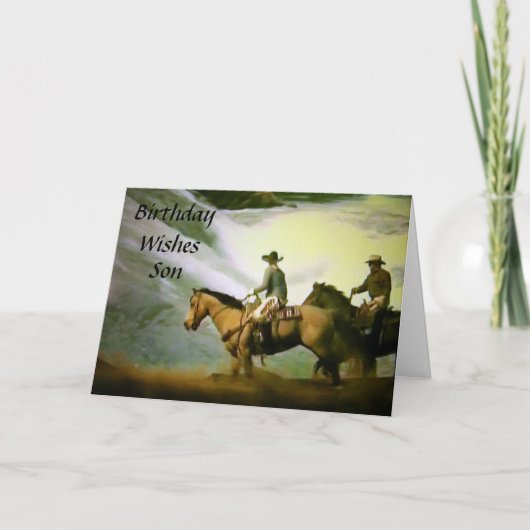 "BIRTHDAY WISHES SON" KARTE (Vorderseite)