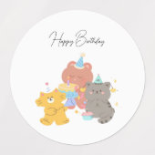 Birthday Wishes Stickers Etiketten (Design 1)