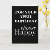 **BIRTHDAY WISHES*** WÄHLEN SIE "GLÜCKLICH". KARTE (Gelbe Blume)