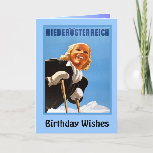 Birthday Wishs, Nierderosterreich Karte (Vorderseite)