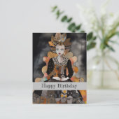 Birthday Woman Collage Postkarte (Stehend Vorderseite)