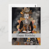 Birthday Woman Collage Postkarte (Vorne/Hinten)
