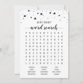 Birthday Word Suchspiel Geburtstagspartei Karte (Vorderseite)