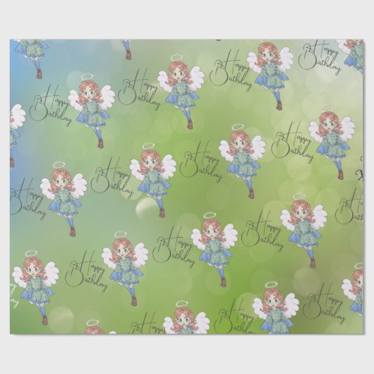 Birthday Wrapping Paper Geschenkpapier (Flach)