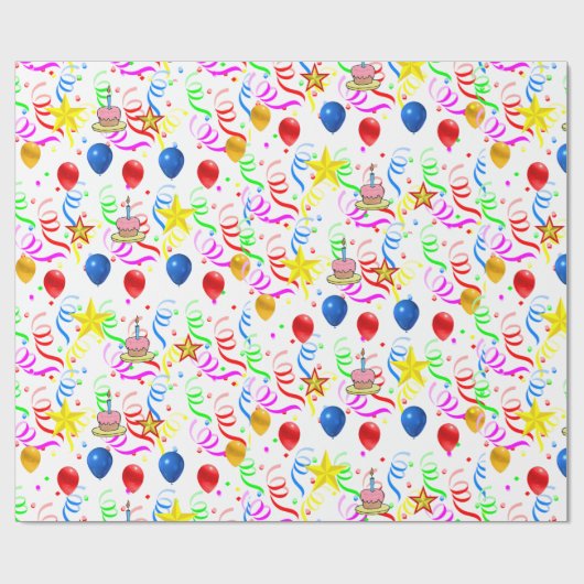 Birthday Wrapping Paper Geschenkpapier (Flach)