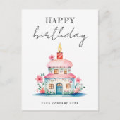 Birthday wünscht Birthday Cake House Realty Postkarte (Vorderseite)