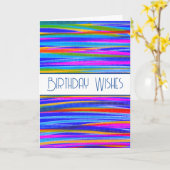 Birthday wünscht farbenfrohe Linde Karte (Gelbe Blume)