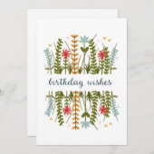 Birthday wünscht florale Geburtstagskarte Feiertagskarte (Vorne/Hinten)