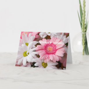 Birthday wünscht Gerberas und Chrysanthemen Karte