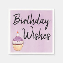 Birthday wünscht Lila Cupcake