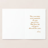 Birthday wünscht Martini Glass Folienkarte (Innenseite)