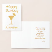 Birthday wünscht Martini Glass Folienkarte (Anzeige)