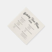 Birthday Year Trivia Game Party Napkins Serviette (Ecke)